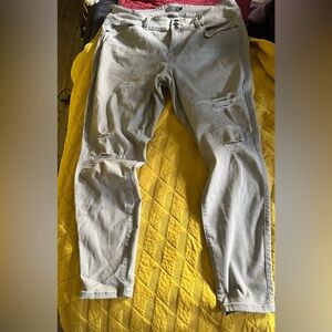 Torrid Light Gray Distressed Men's Skinny Jeans